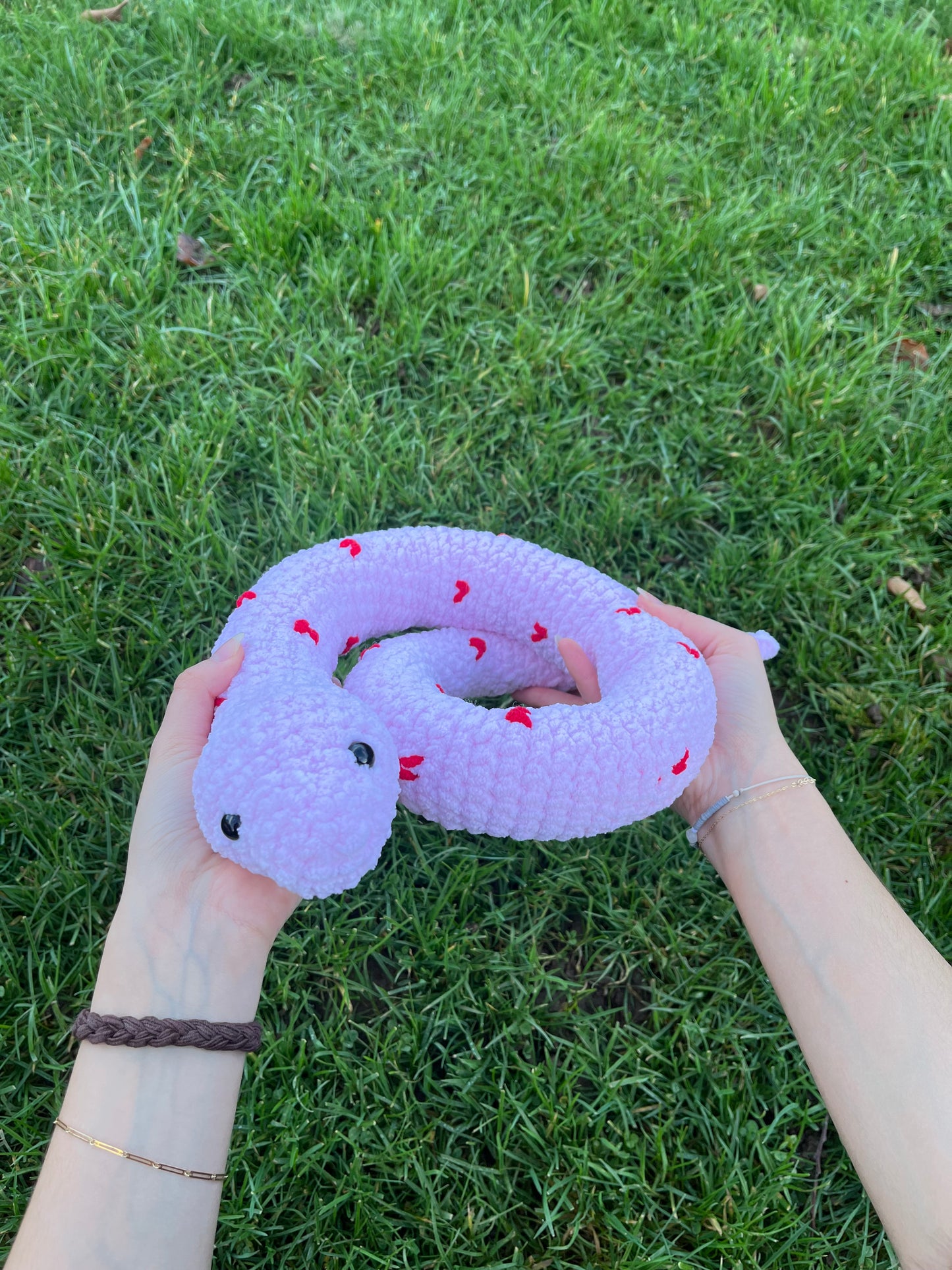 Peluche Serpent Rose