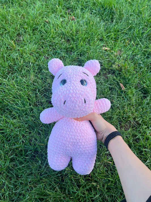 Peluche Hippopotame Rose