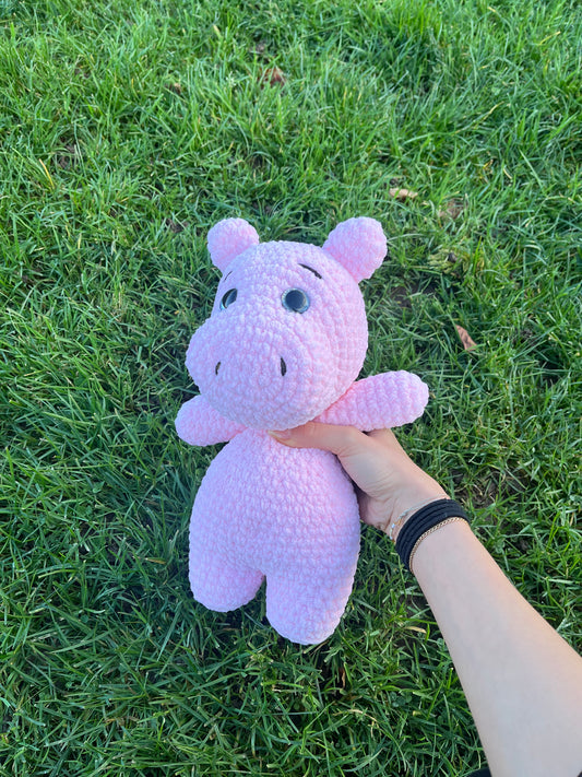 Peluche Hippopotame Rose